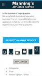 Mobile Screenshot of manningsappliance.com